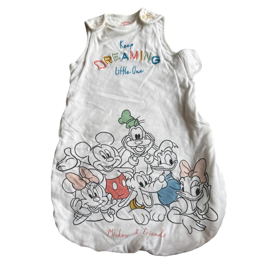 Disney Baby Unisex Mickey Mouse & Friends White Sleep Sack Bag Duvet‎ 0-6m